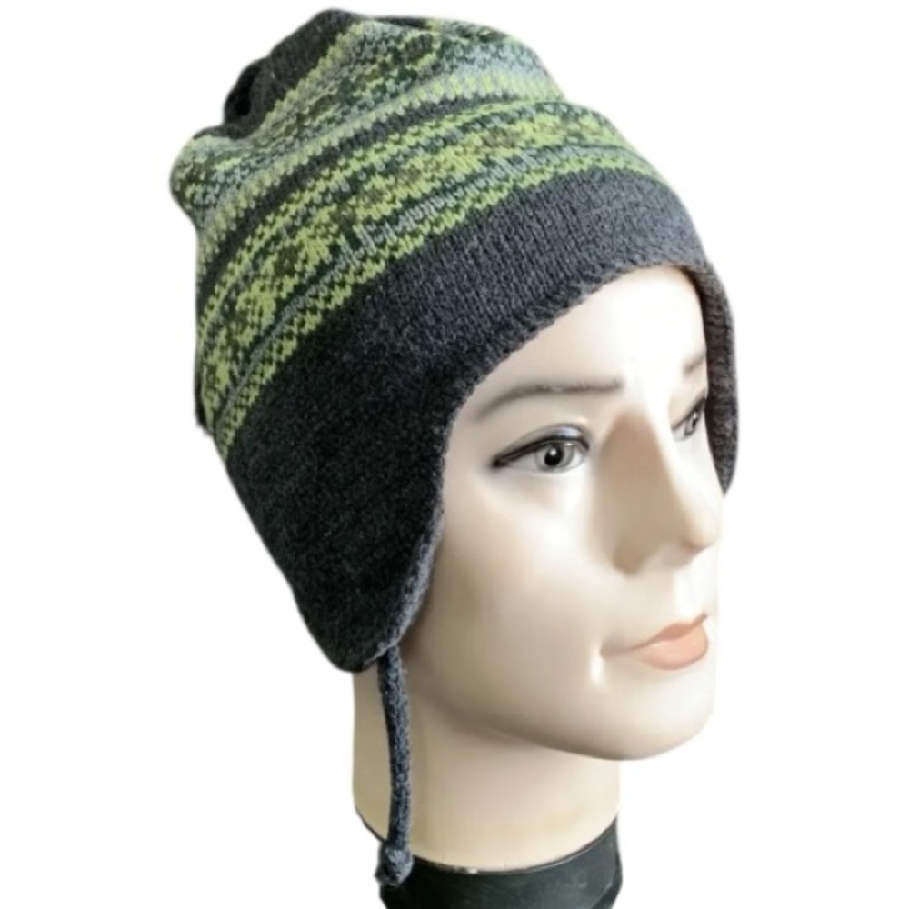 Gap Knit Earflap Beanie Hat, Trapper Hat, Fair Isle, Toboggan, Nordic, warm,NWT
